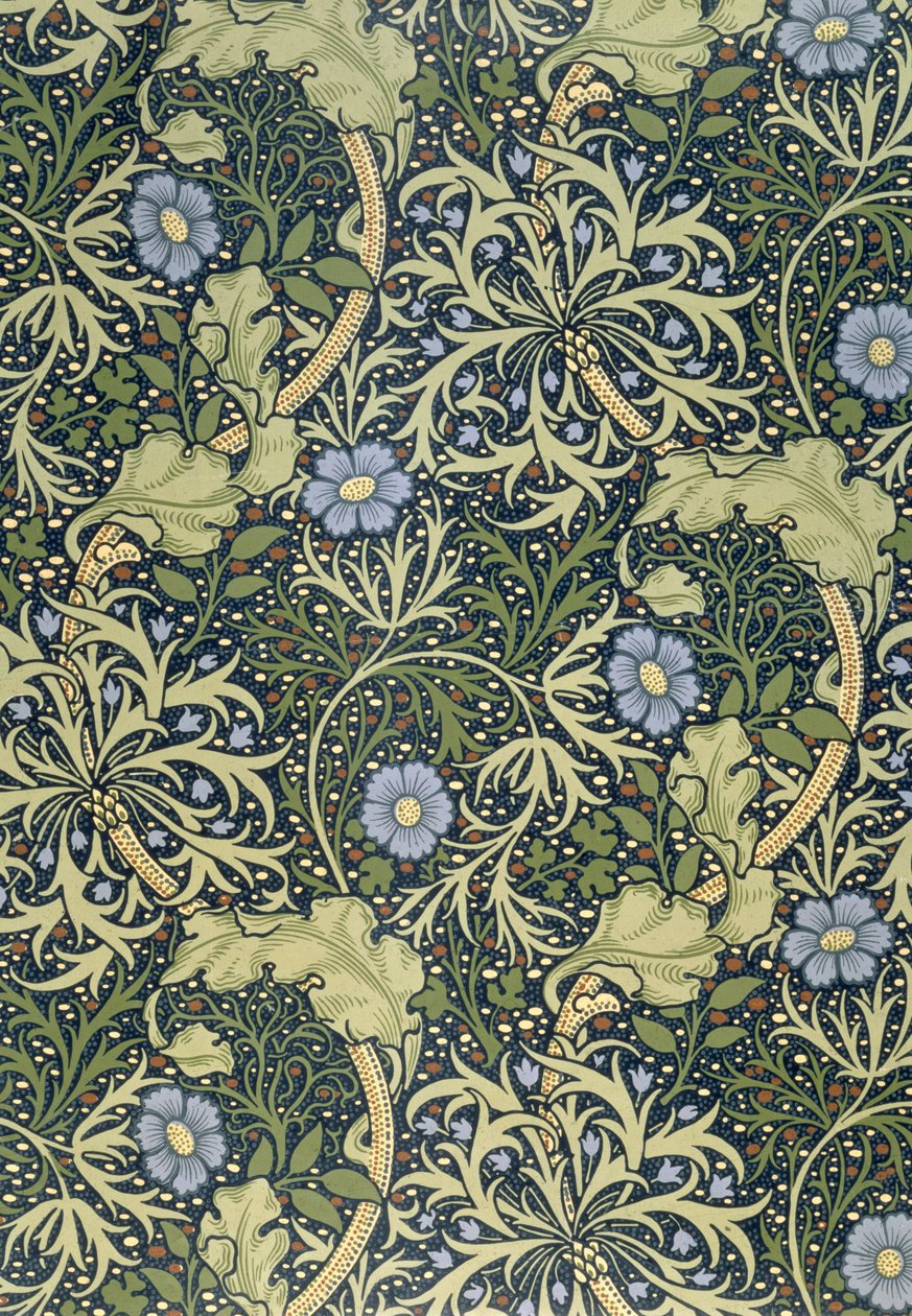 Papel tapiz de algas marinas, diseñado por John Henry Dearle (1860-1932) para Morris and Company, 1901 de John Henry Dearle