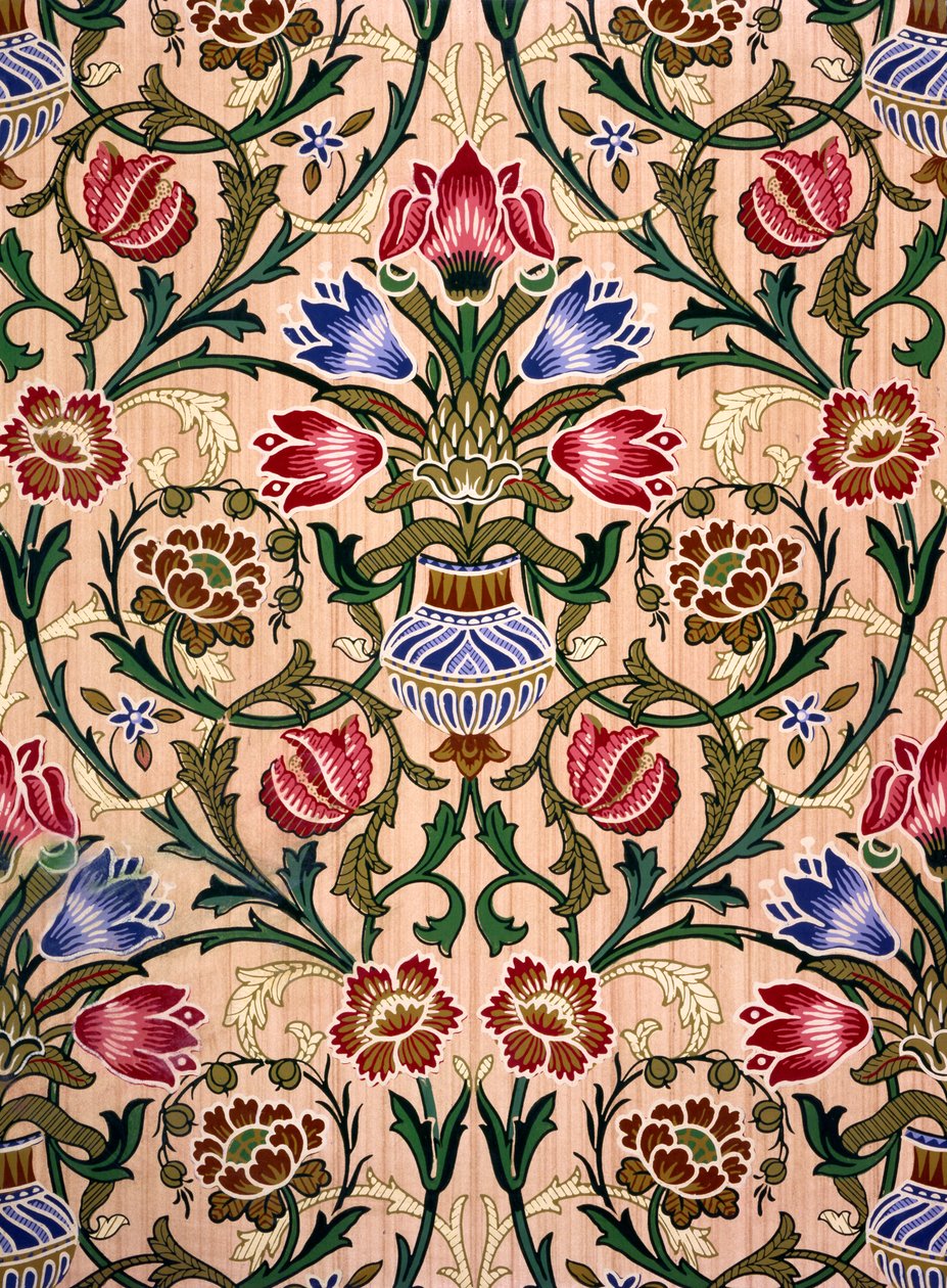 Diseño de papel tapiz de tallo único, 1905 de John Henry Dearle