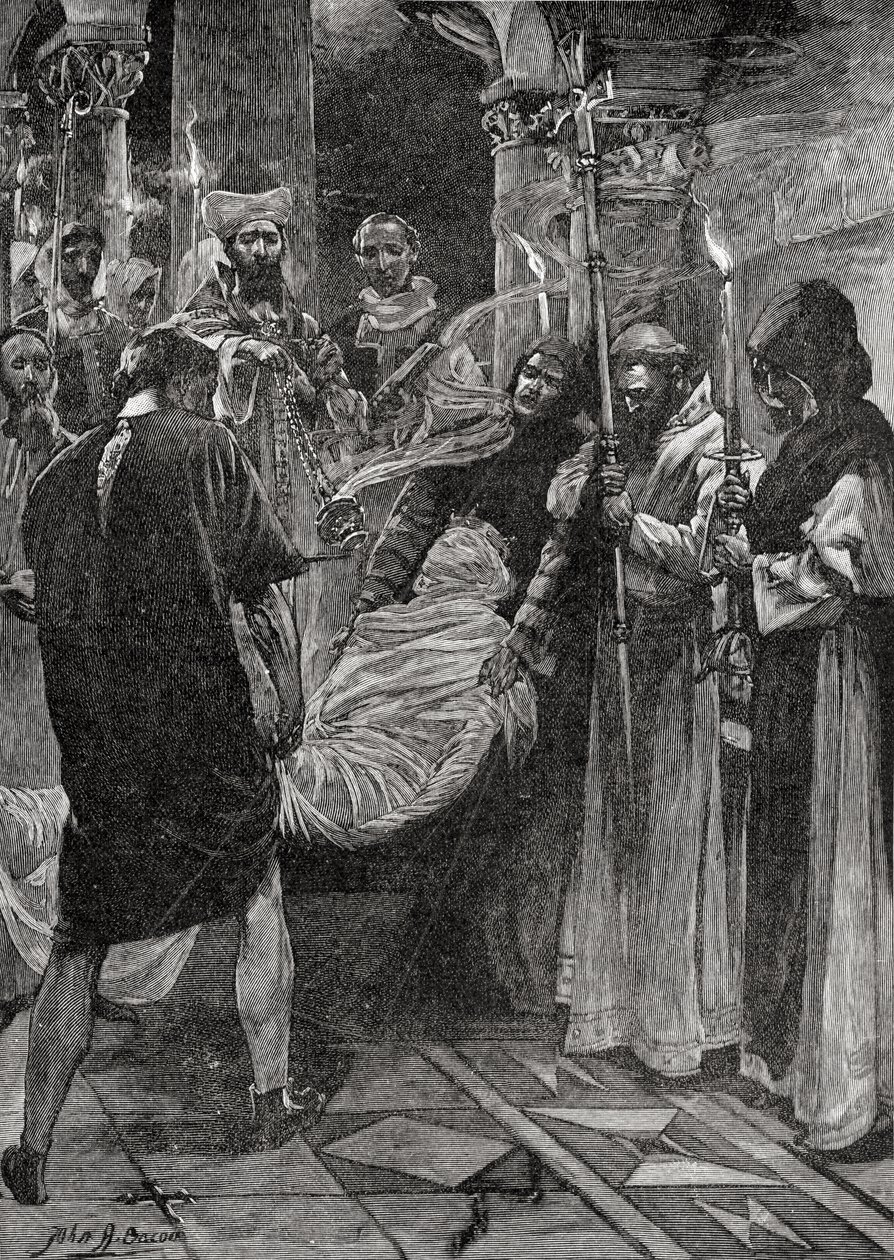 El entierro del rey Ethelbert de Kent, del libro 