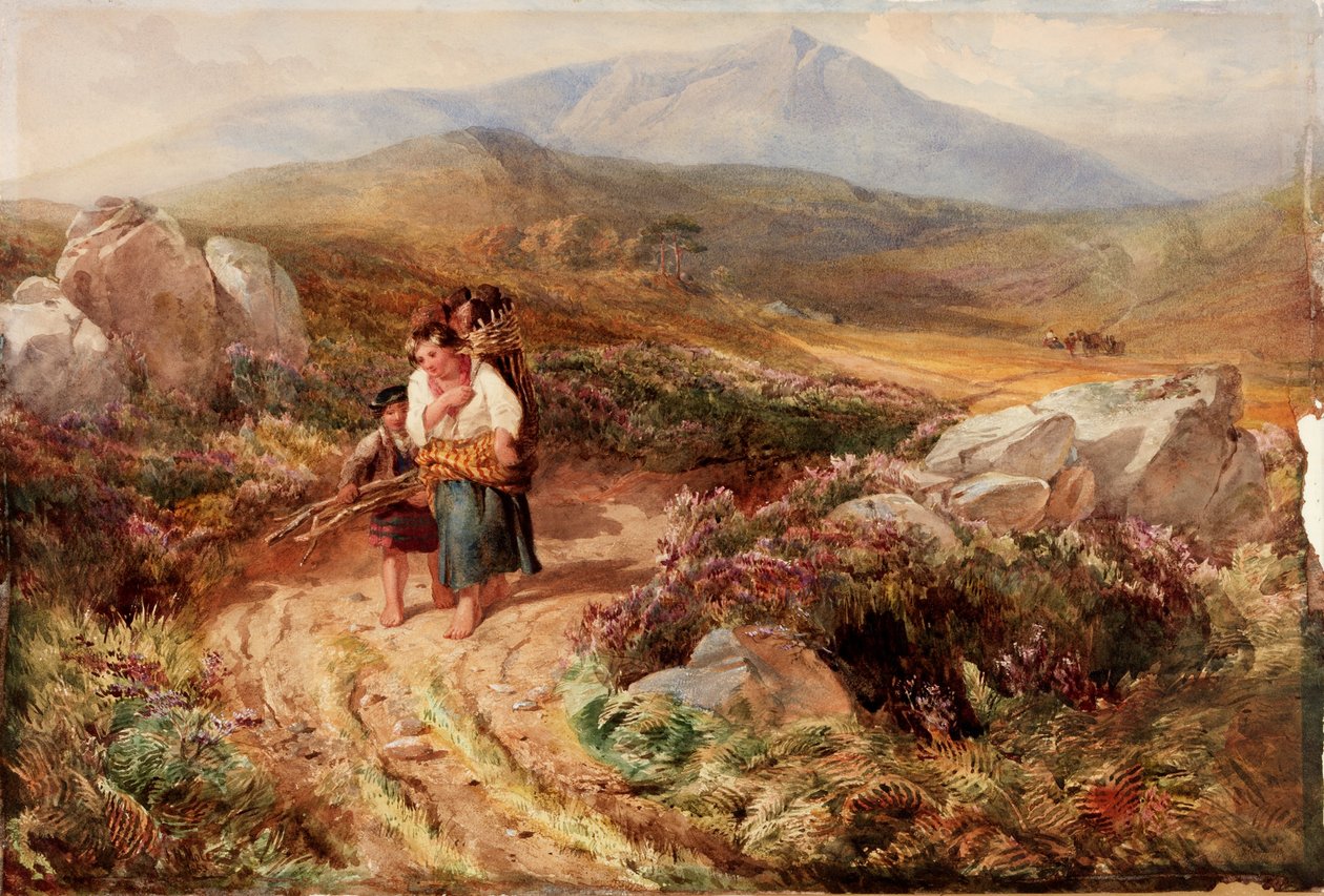 Paisaje con transportadores de madera de John Henry Mole