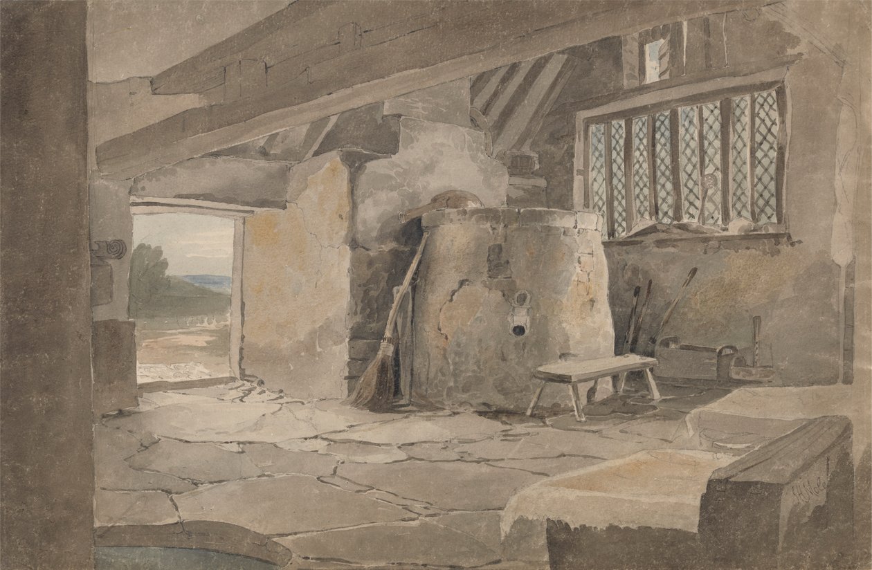 Estudio del interior de una casa de campo de John Henry Mole