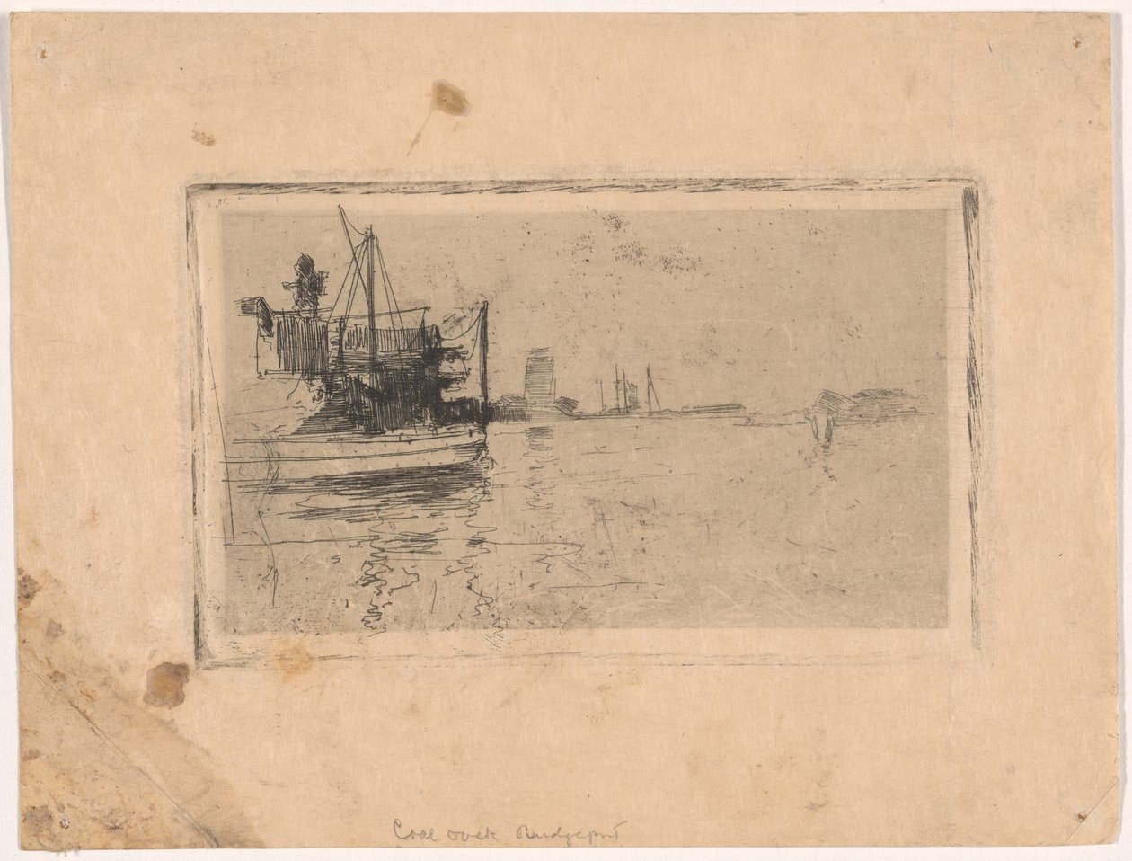 Muelle del Carbón, Bridgeport de John Henry Twachtman