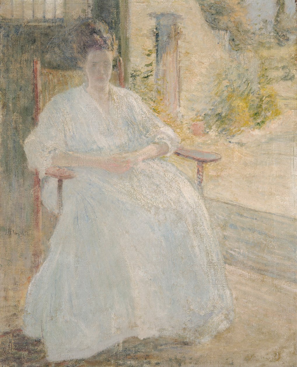 Figura a la luz del sol (Esposa del artista) de John Henry Twachtman