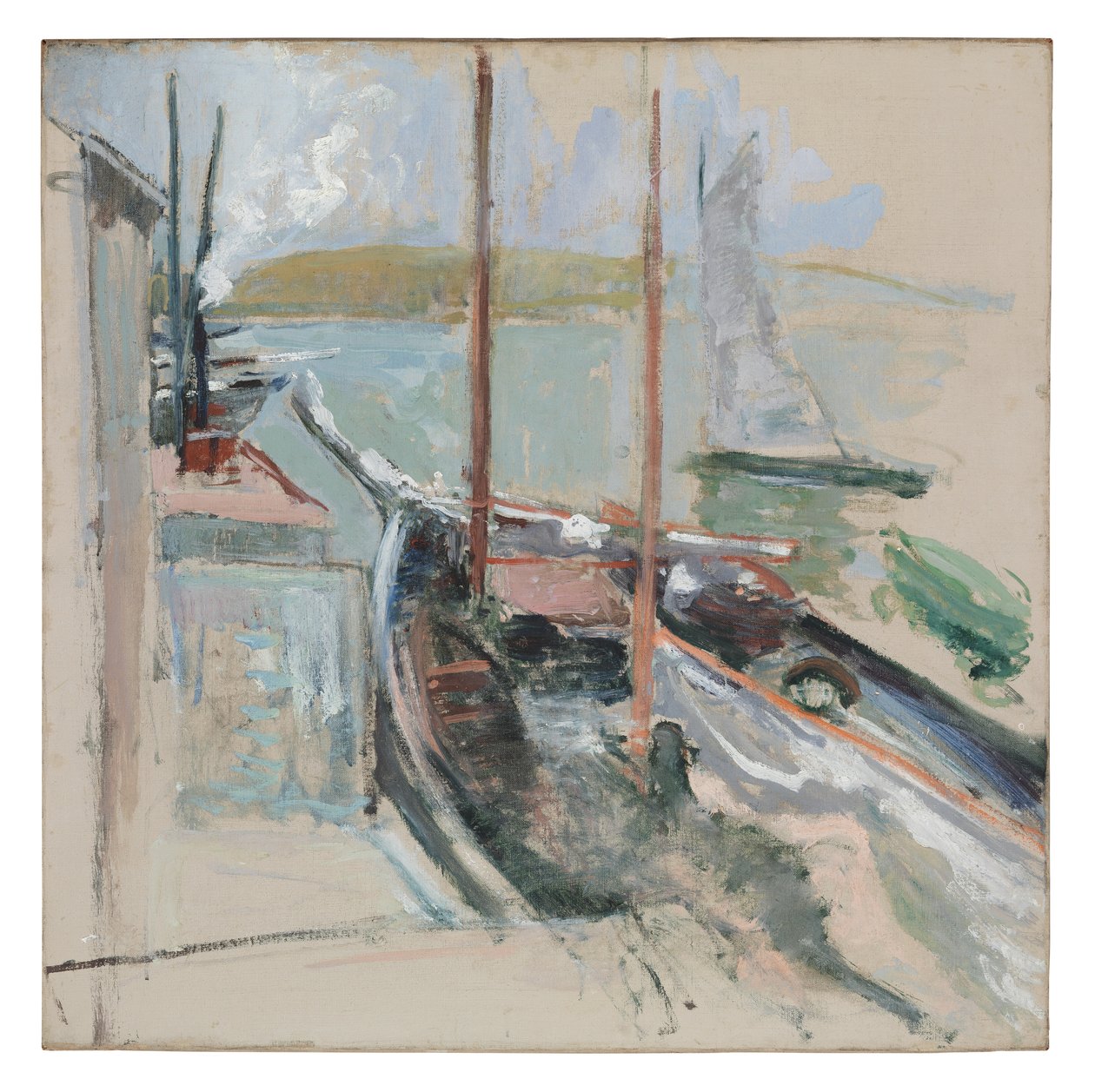 Escena portuaria de John Henry Twachtman