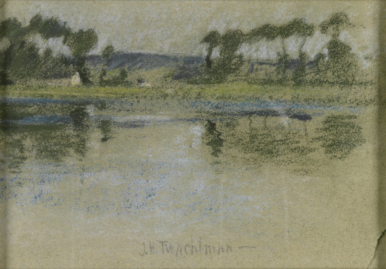 Árboles al otro lado del río de John Henry Twachtman