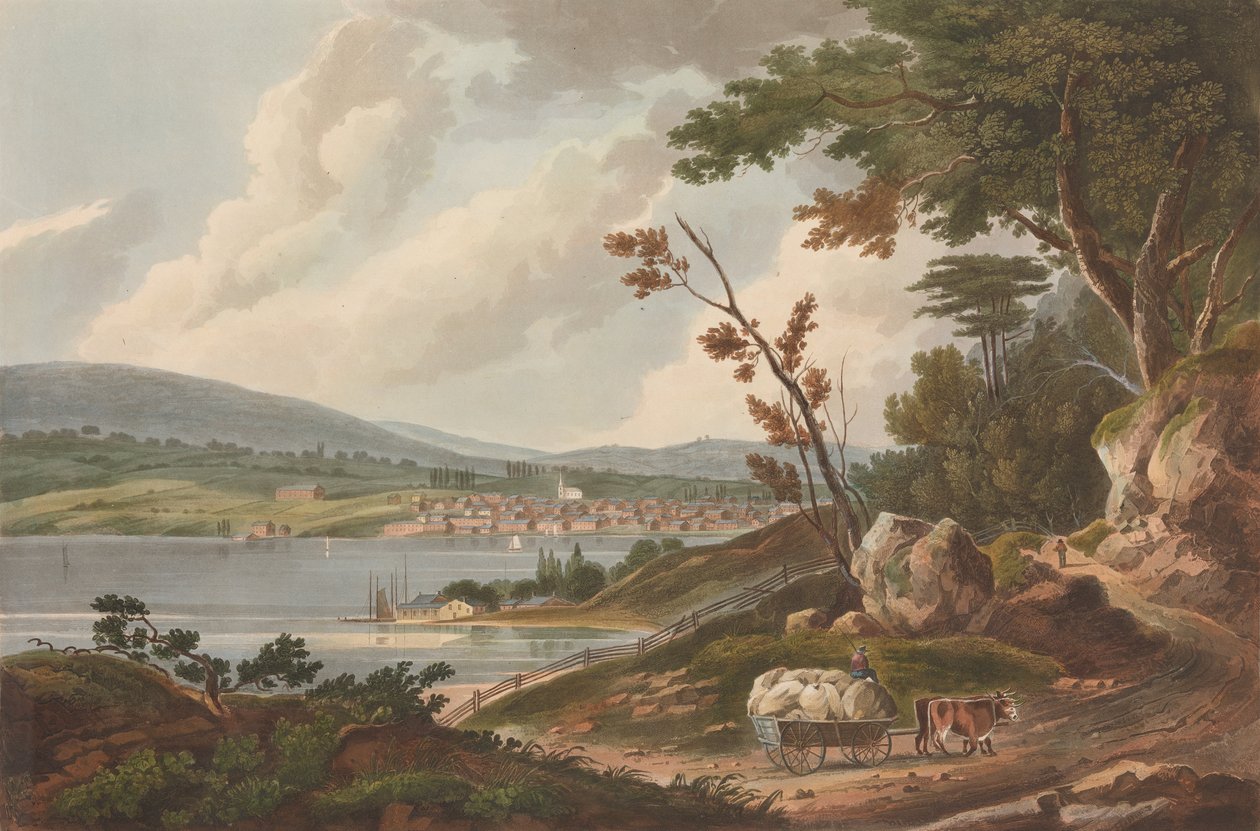 Newburg [Newburgh] No. 14 de The Hudson River Portfolio, 1825 de John Hill