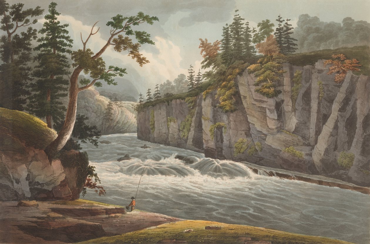 Rápidos sobre las cataratas de Hadley No. 4 del Portafolio del Río Hudson de John Hill