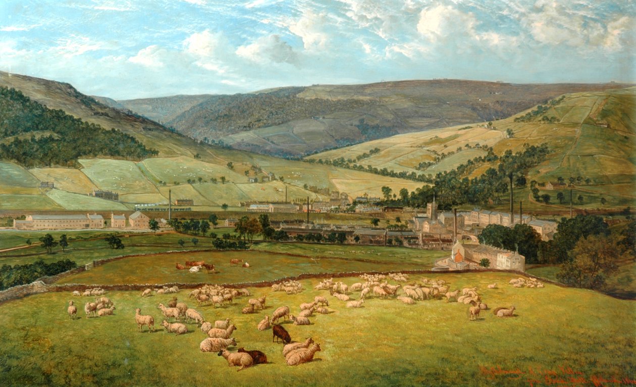 Mytholmroyd y Cragg Vale desde Ewood Hall de John Holland