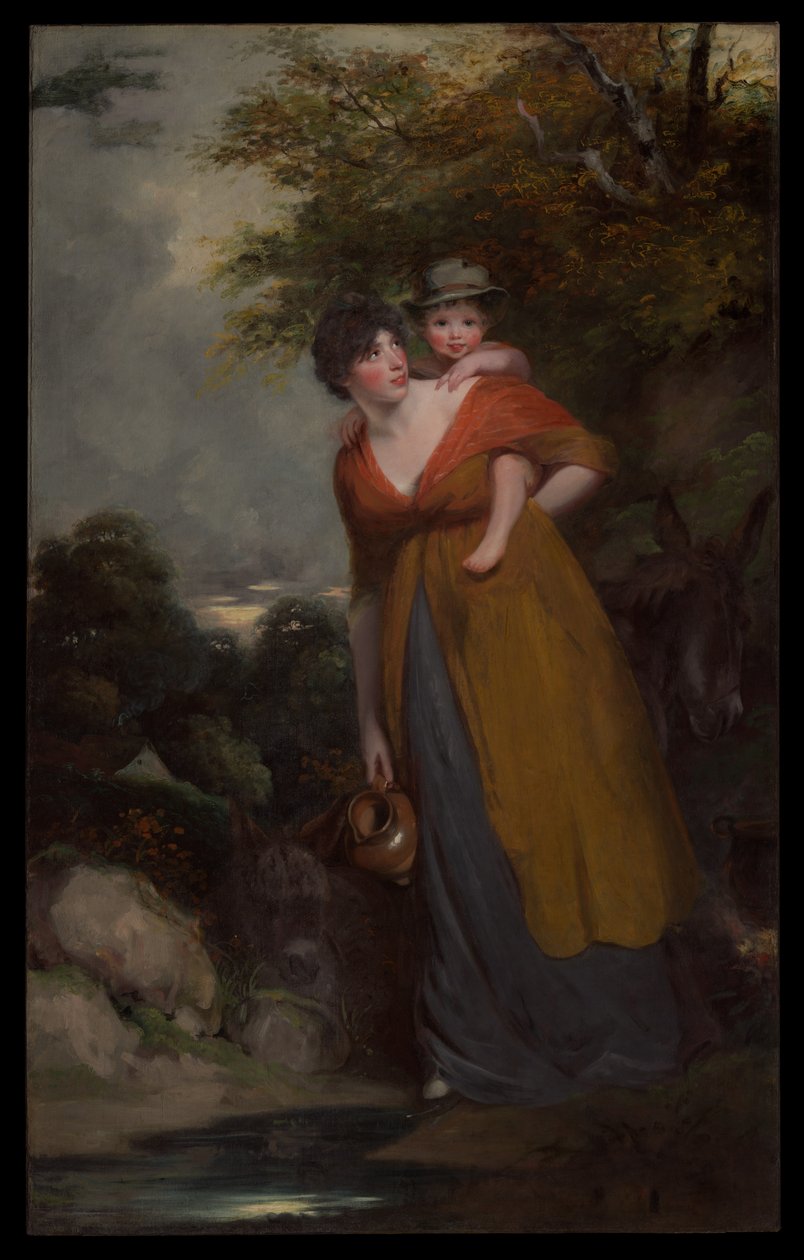 La señora Richard Brinsley Sheridan (Hester Jane Ogle, 1775/76-1817) y su hijo (Charles Brinsley Sheridan, 1796-1843) de John Hoppner