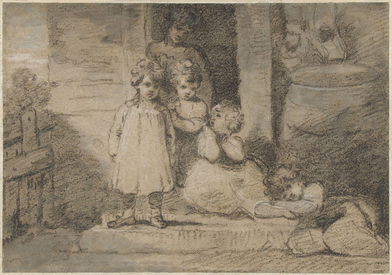 Cuatro niños y una niña mayor de John Hoppner
