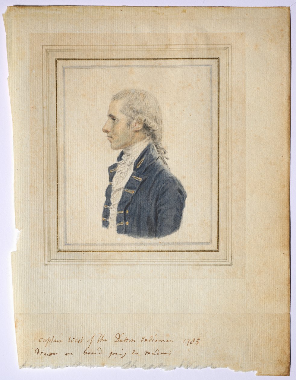Retrato de Sir Capitán West del Dutton Indiaman, 1785 de John I. smart