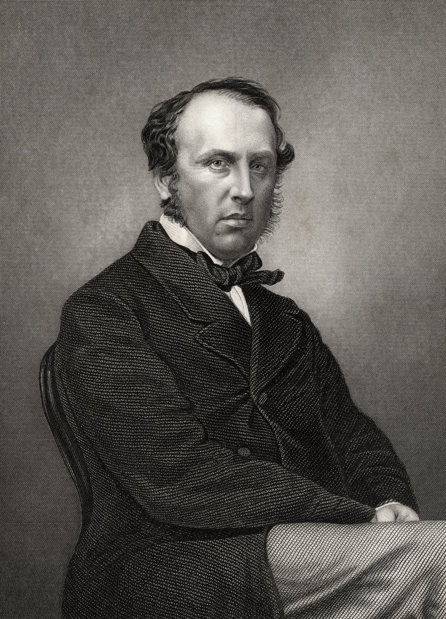 Charles John Canning, 1er Conde Canning, grabado por D.J. Pound de una fotografía, de 