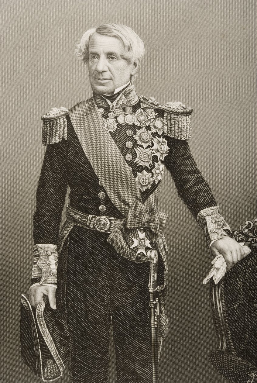 Edmund Lyons (1790-1858) grabado por D.J. Pound de una fotografía, de 