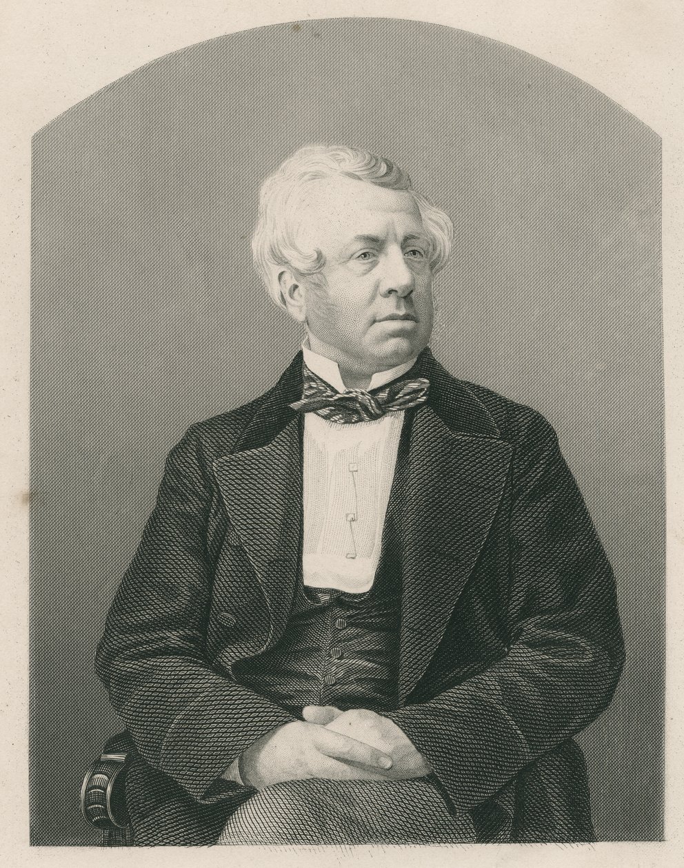 George William Frederick Howard, grabado por D.J. Pound de una fotografía, de 