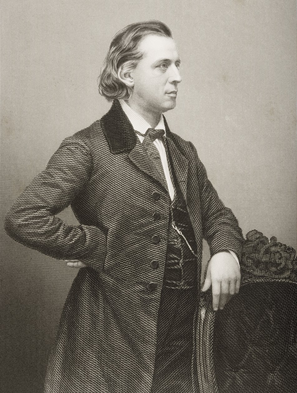 Henry Ward Beecher (1813-1887) grabado por D.J. Pound de una fotografía, de 