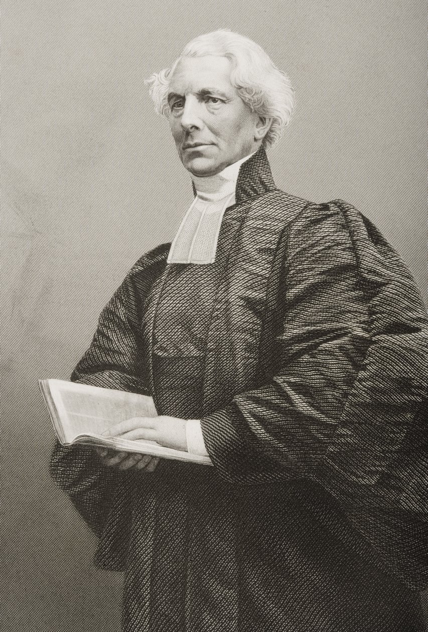 Hugh McNeile (1795-1879) grabado por D.J. Pound a partir de una fotografía, de 
