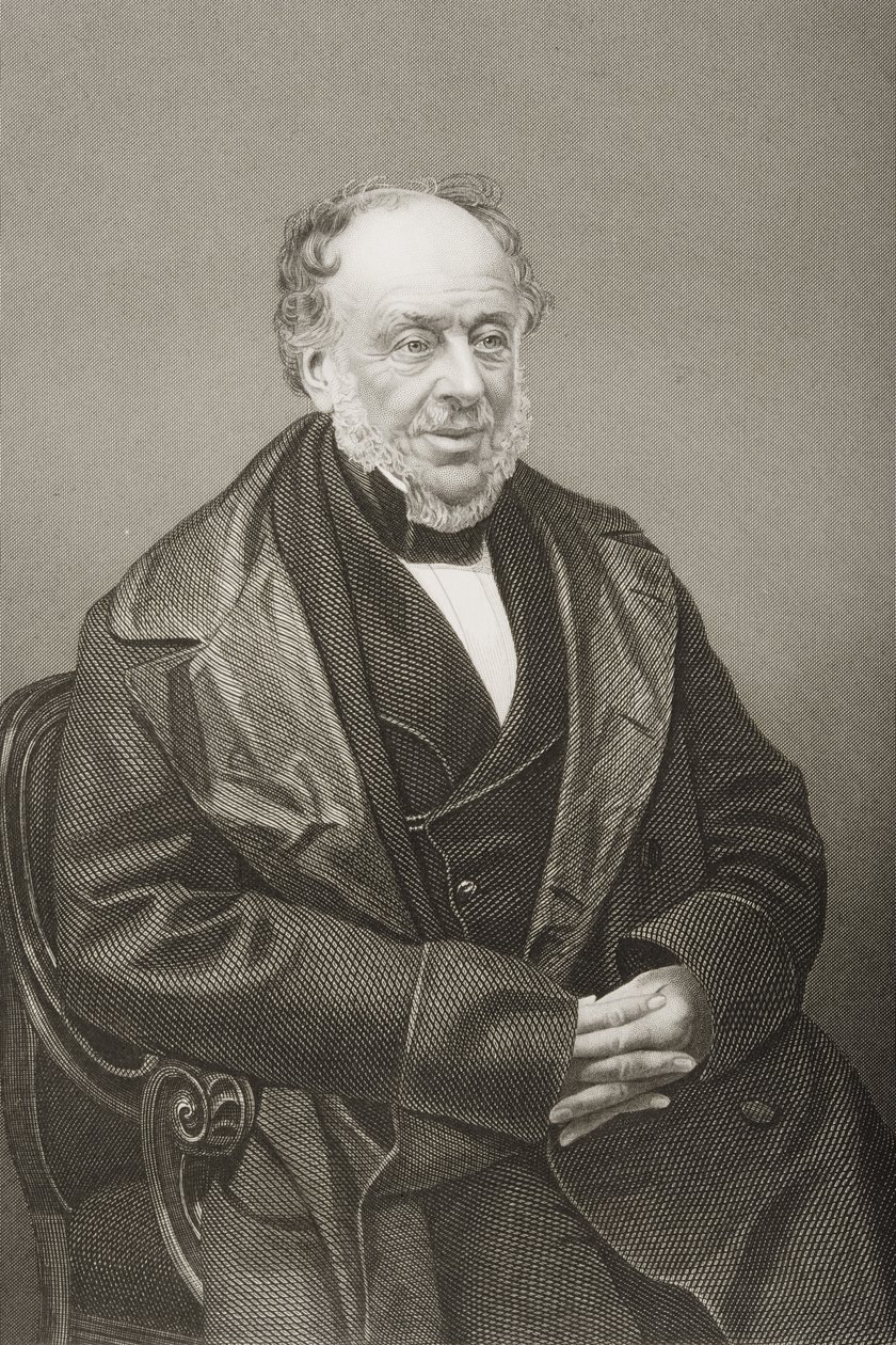 James Brownlow William Gascoigne-Cecil (1791-1868) 2º Marqués de Salisbury, grabado por D.J. Pound de una fotografía, del libro The Drawing-Room of Eminent Personages, Volumen 2, publicado en Londres, 1860 de John Jabez Edwin Paisley Mayall