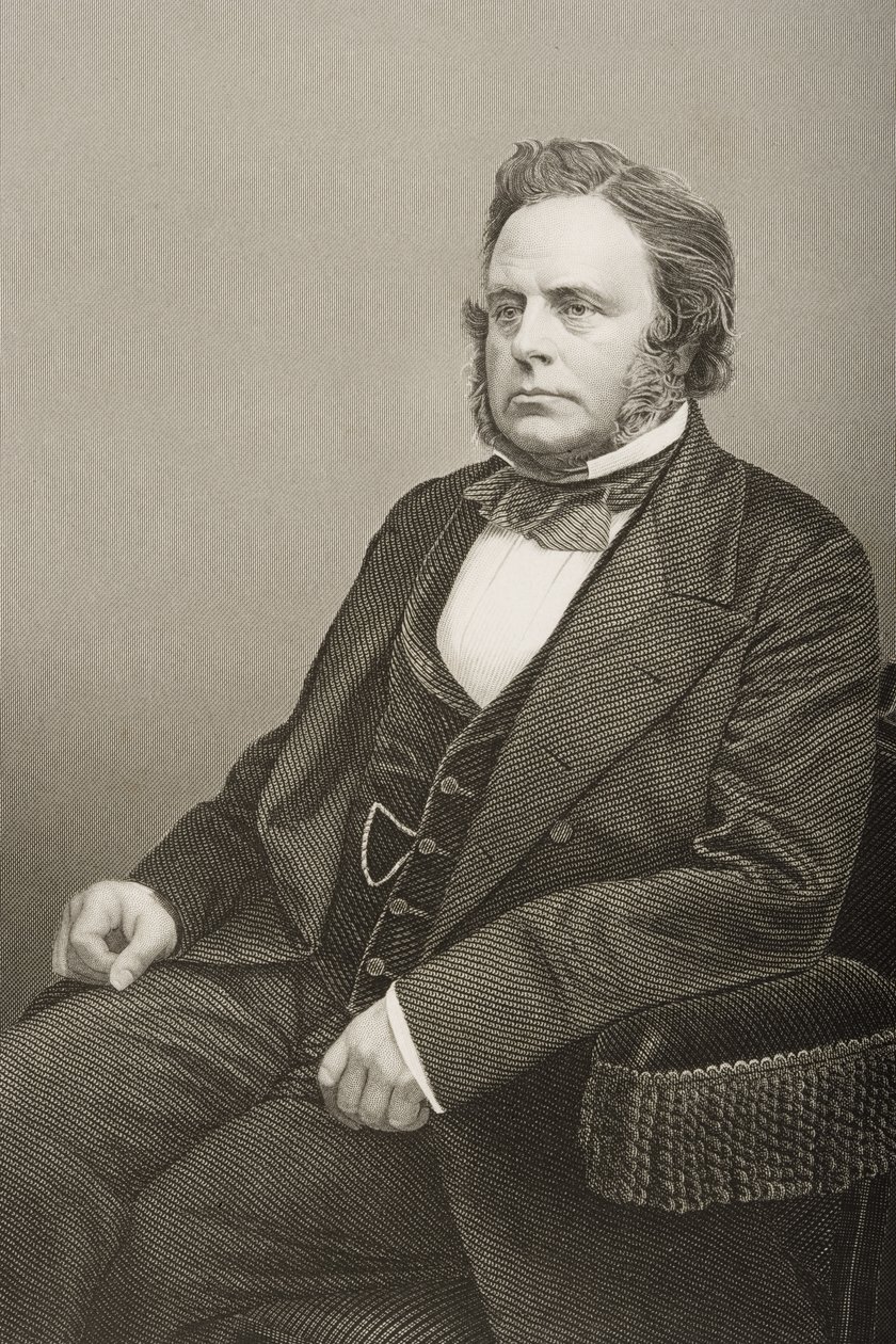 John Bright (1811-89) grabado por D.J. Pound a partir de una fotografía, de 
