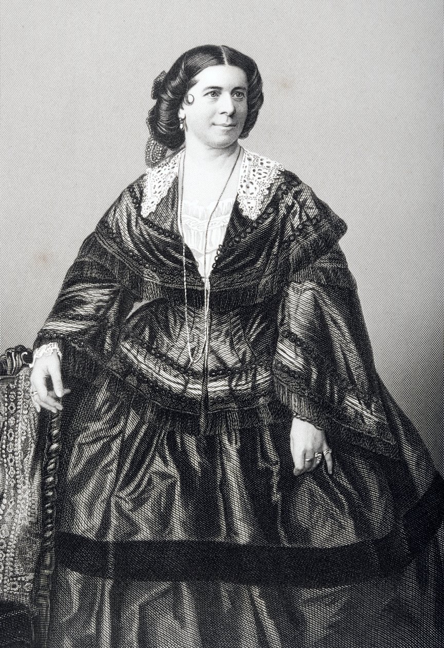 Madame Anna Bishop (1810-84) grabado por D.J. Pound de una fotografía, de 