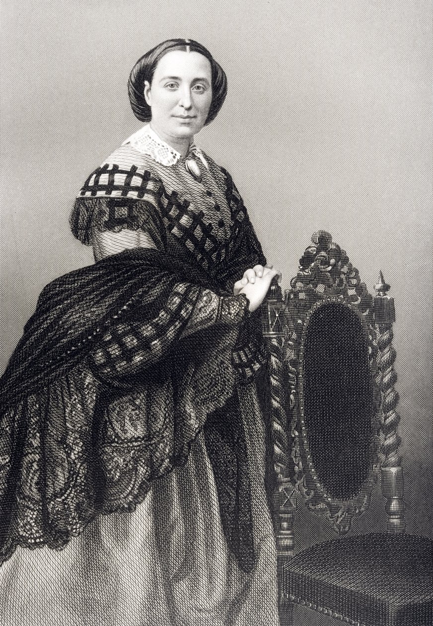 Madame Rosino Penco (1823-94) grabado por D.J. Pound a partir de una fotografía, de 