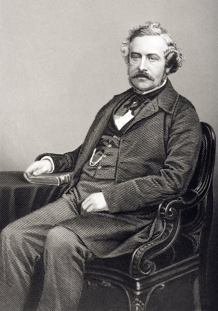 Martin Farquhar Tupper (1810-89) grabado por D.J. Pound a partir de una fotografía, de 