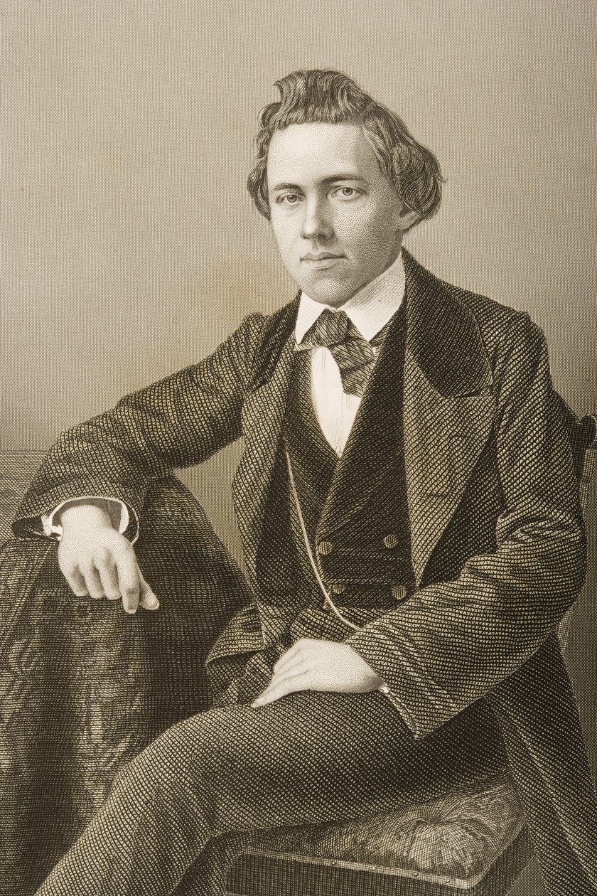 Paul Charles Morphy (1837-84) grabado por D.J. Pound de una fotografía, de 