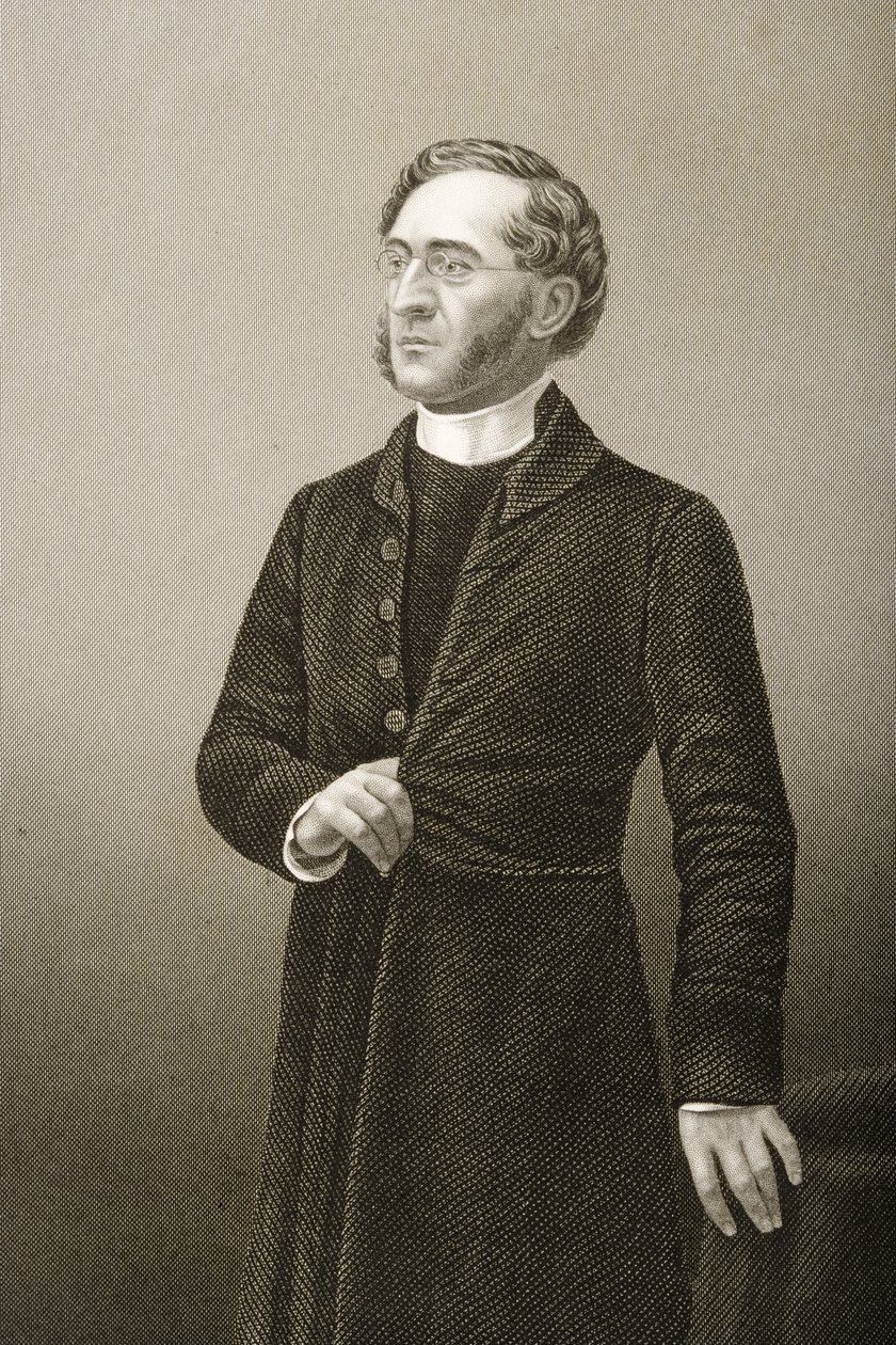 Rev. John Cumming (1707-81) grabado por D.J. Pound de una fotografía, de 