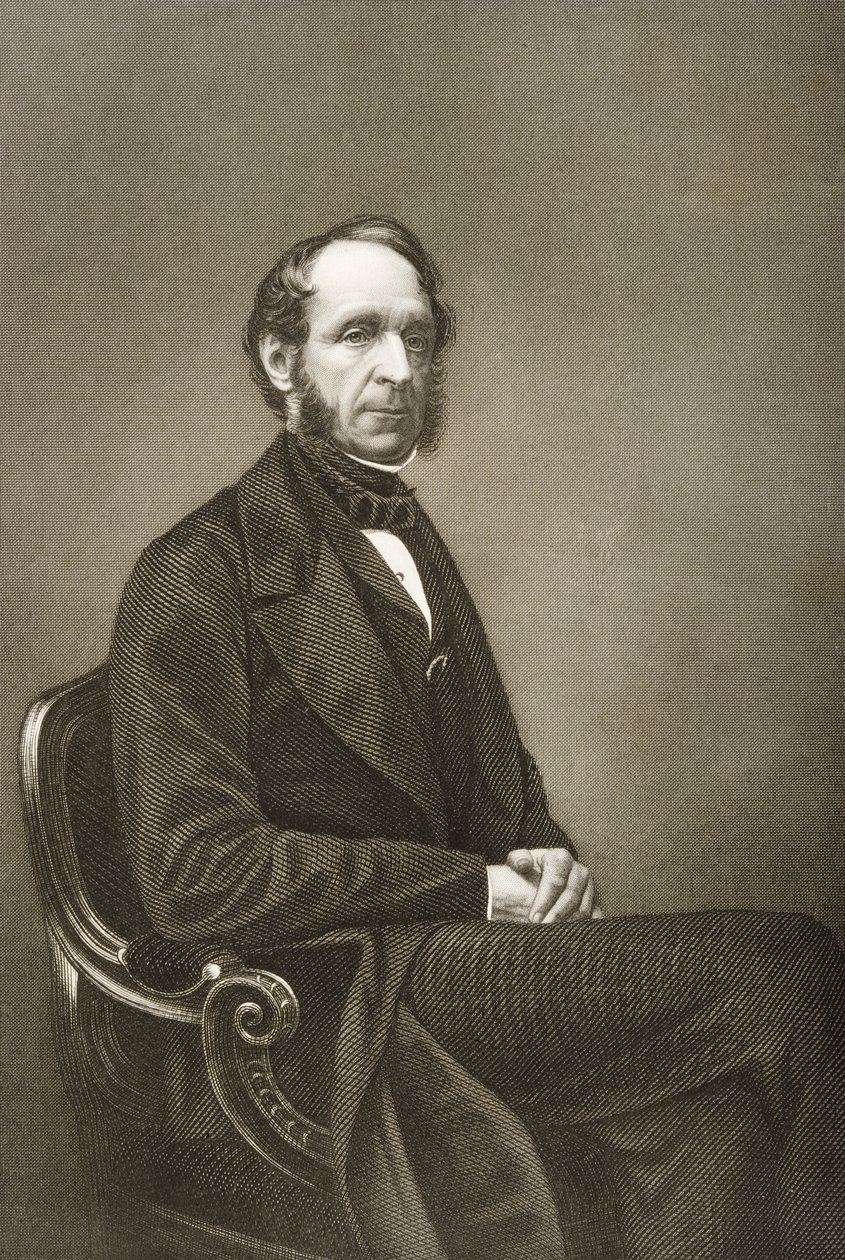 Robert Grosvenor (1801-93) grabado por D.J. Pound a partir de una fotografía, de 