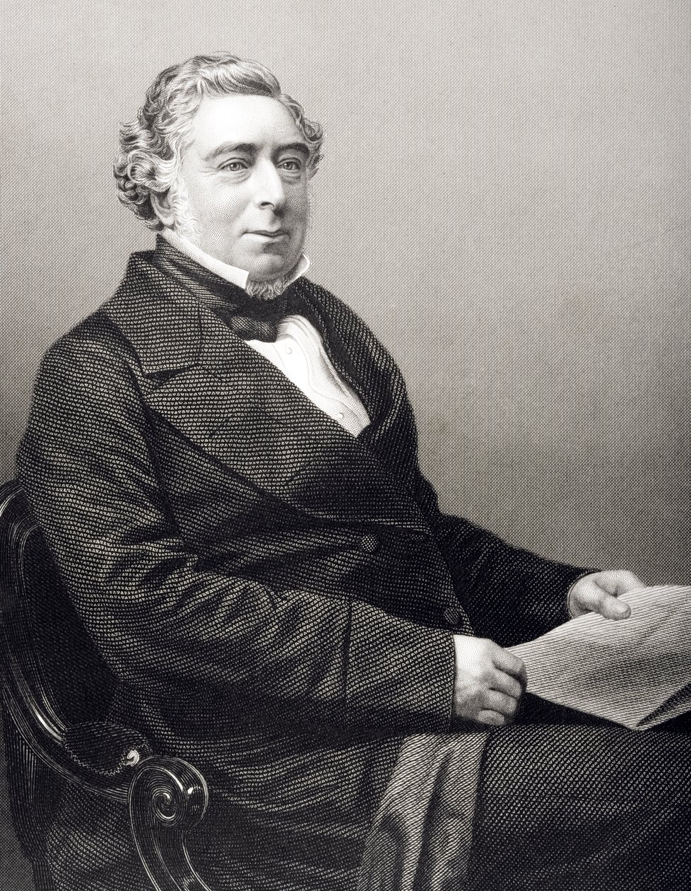 Robert Stephenson, grabado por D.J. Pound de una fotografía, de 