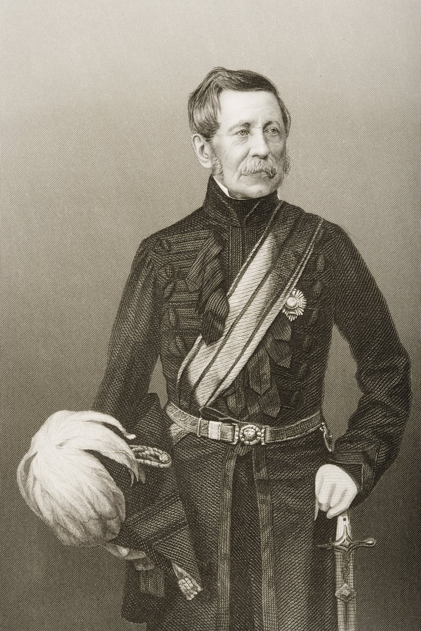 Sir John Fox Burgoyne (1782-1871) grabado por D.J. Pound de una fotografía, de 