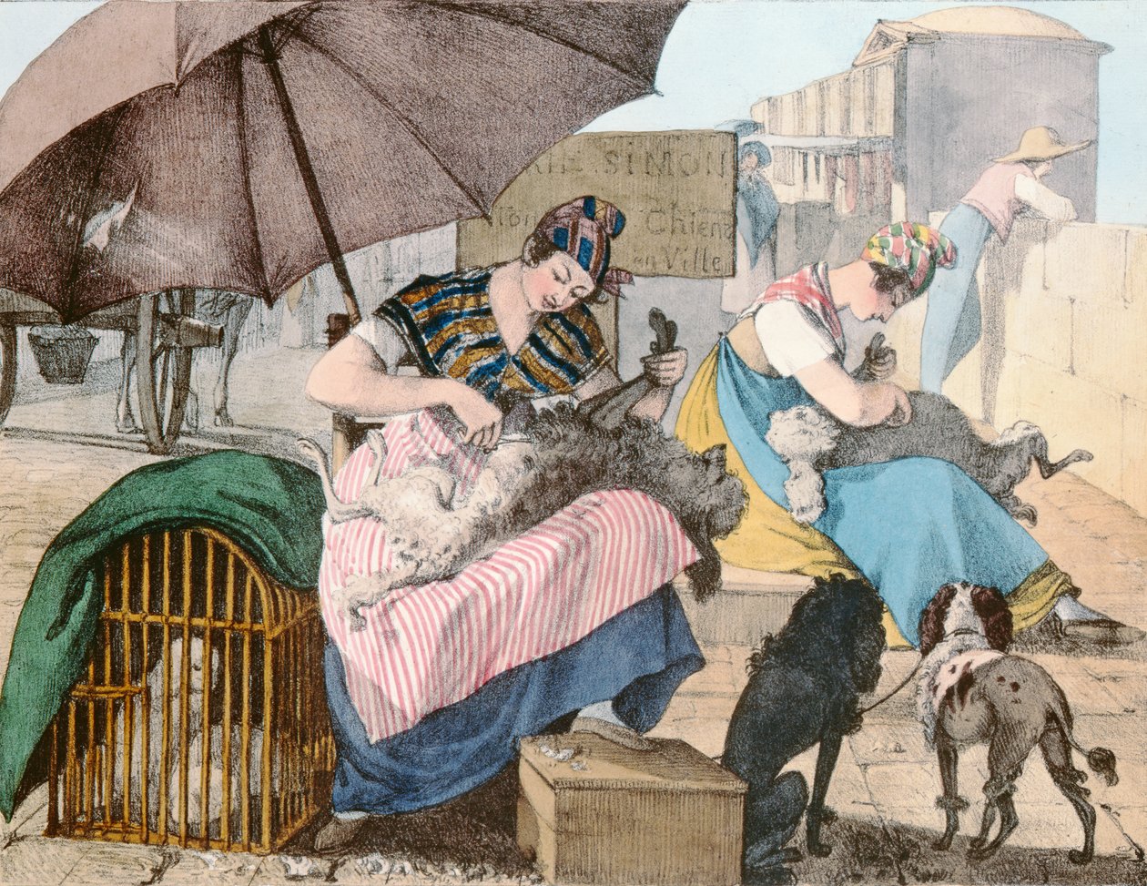 Los peluqueros de perros, 1820 de John James Chalon