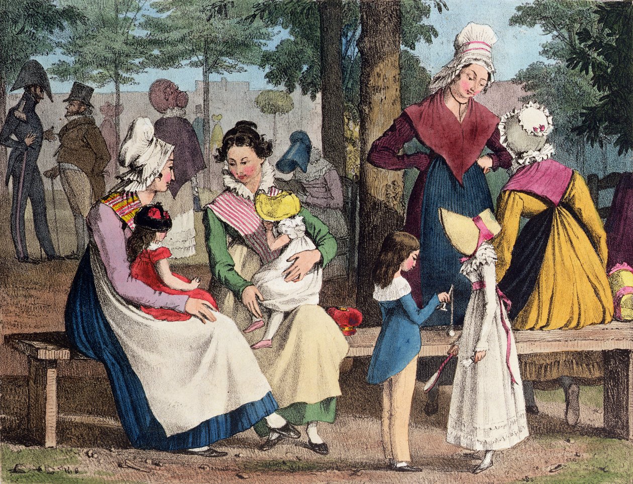 Las niñeras, 1820 de John James Chalon