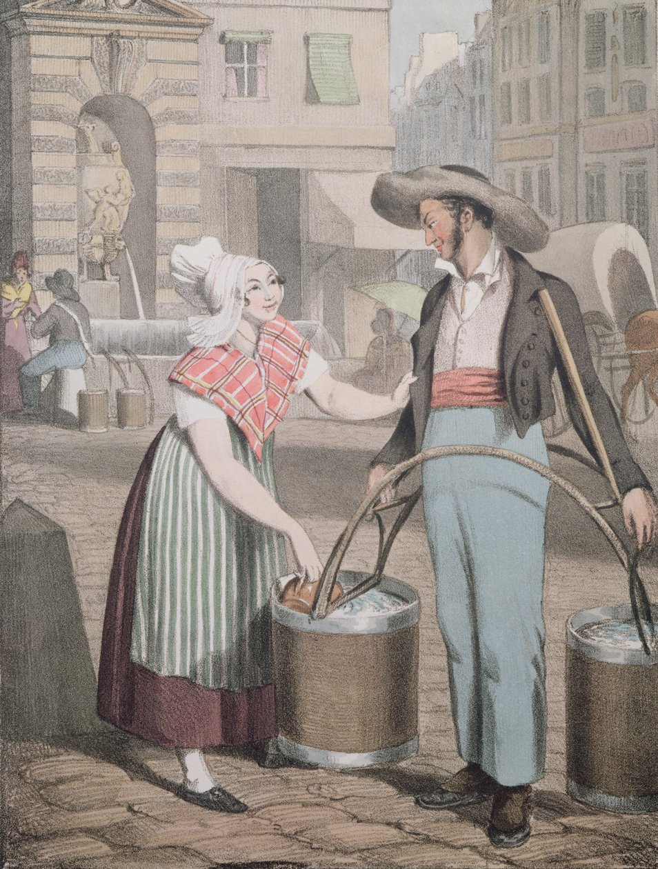 El Portador de Agua, 1821 de John James Chalon