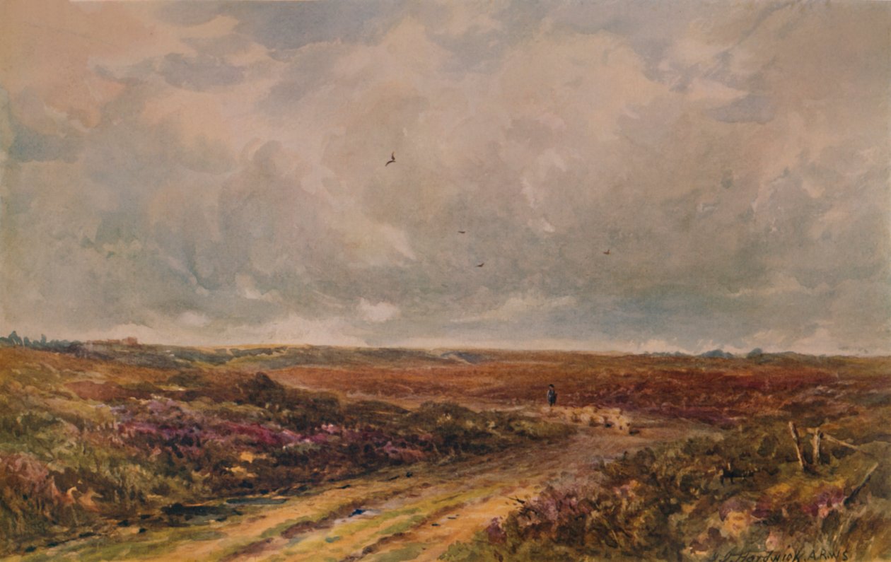 Día tormentoso en un común de Surrey, siglos XIX-XX, 1935 de John Jessop Hardwick