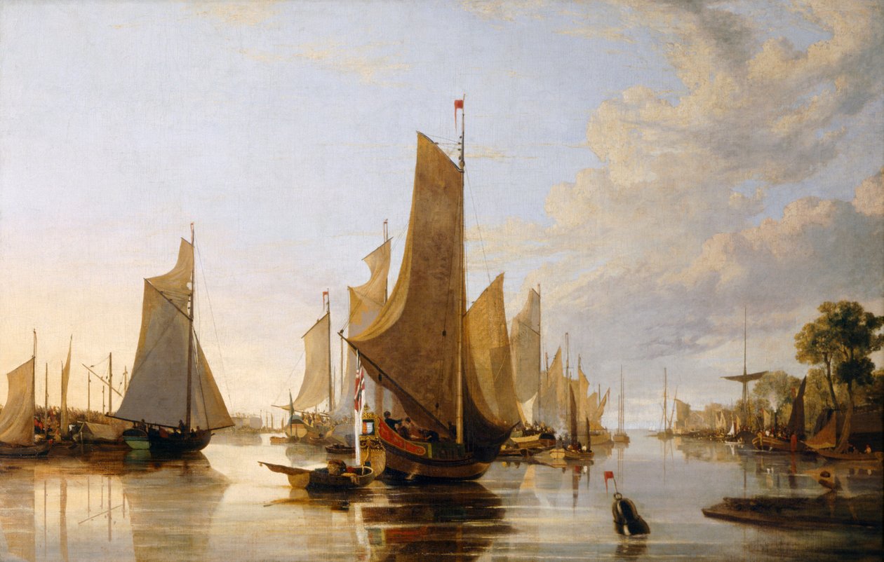The Yarmouth Water Frolic, c.1821 (óleo sobre lienzo) de John & John Berney (1794 1842) Crome