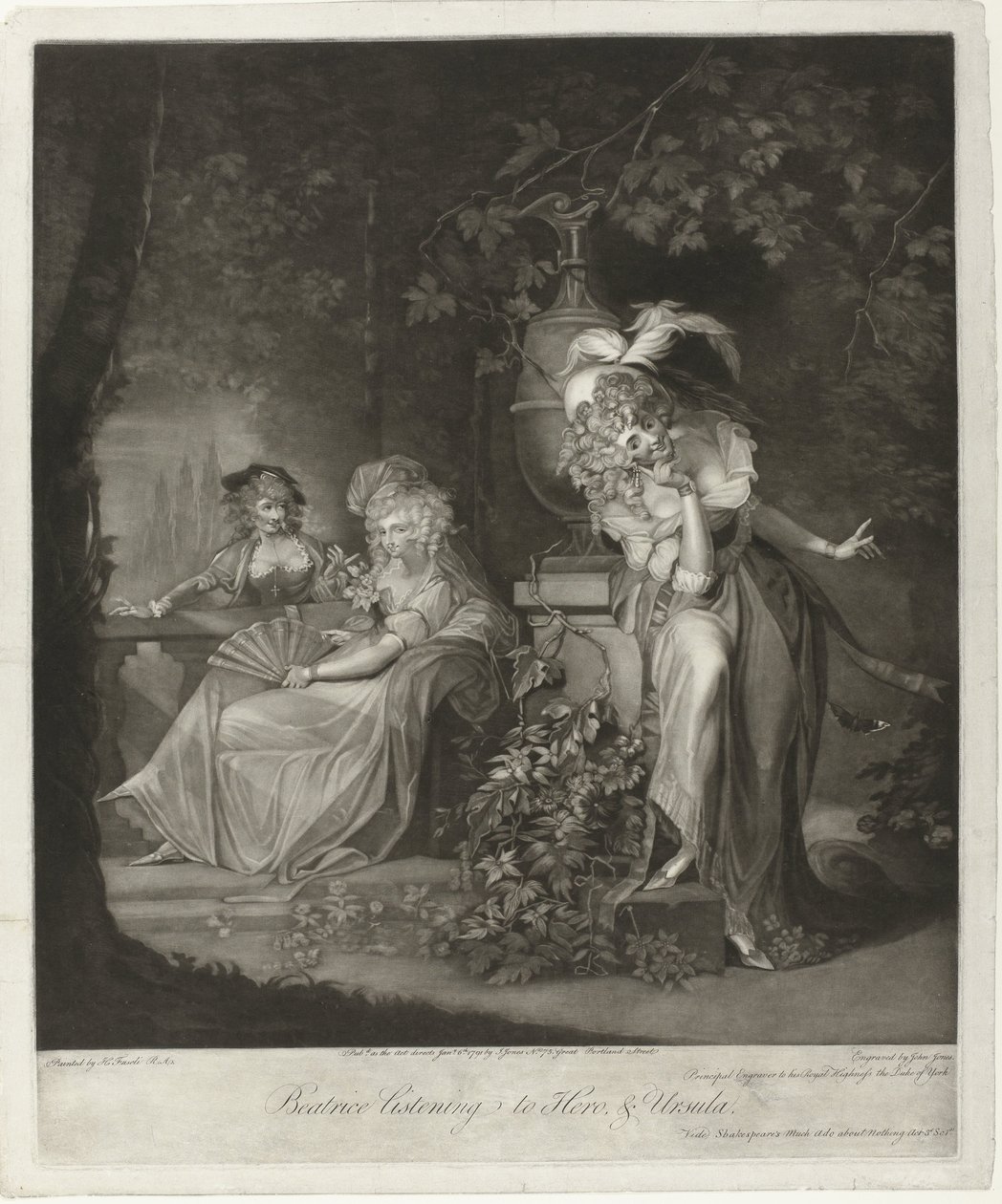 Hero y Ursula son escuchados por Beatrice Beatrice escuchando a Hero y Ursula (título sobre el objeto) de John Jones