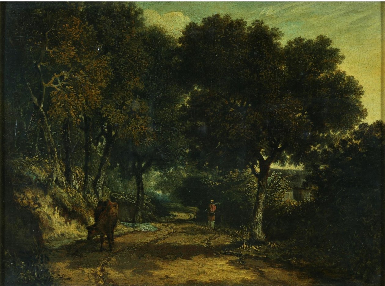 Un camino rural sombreado de John Joseph Cotman