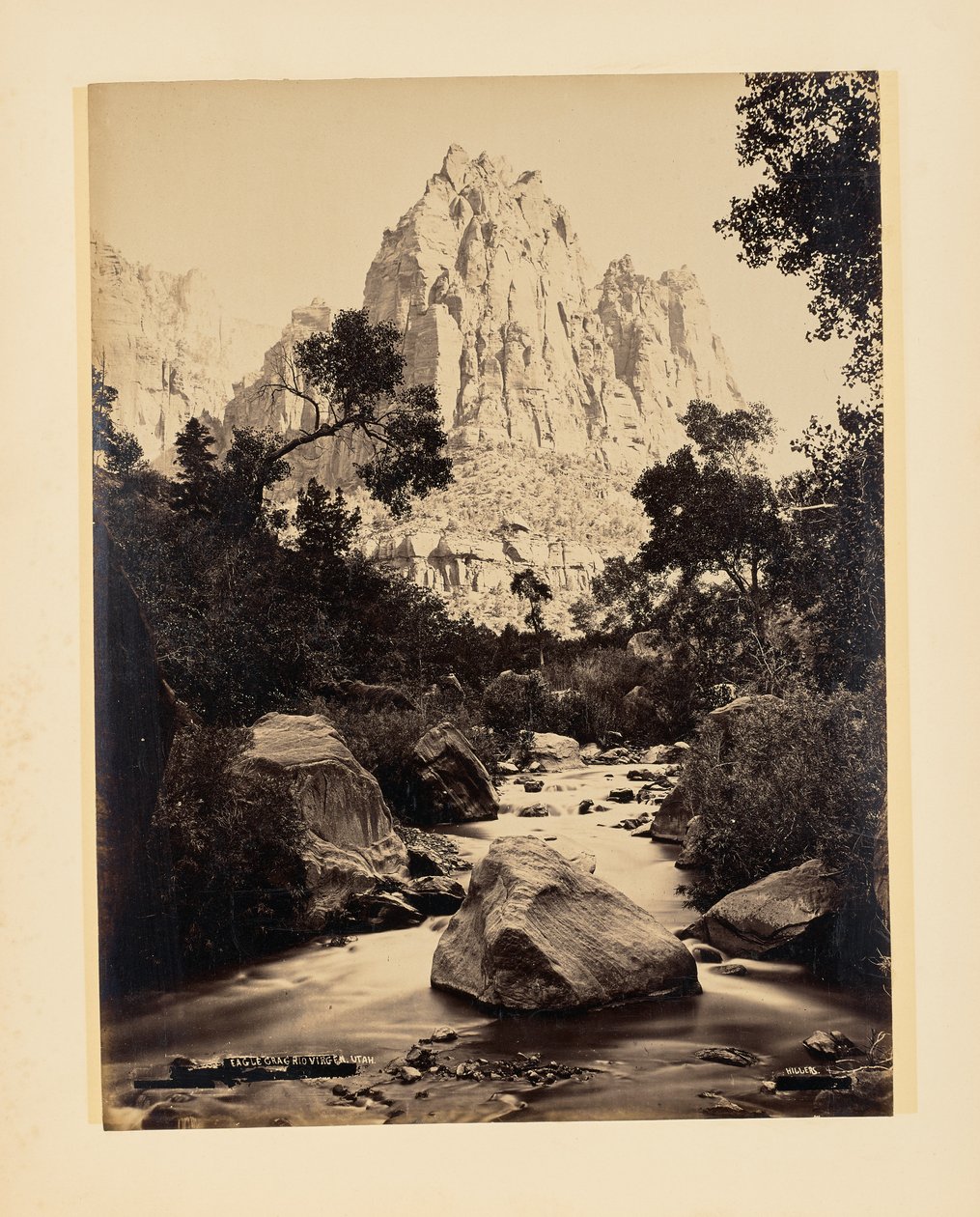 Eagle Crag, Río Virgen, Utah de John K. Hillers