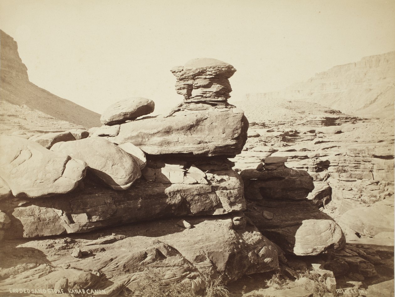 Arenisca erosionada, Cañón de Kanab (Utah) de John K. Hillers
