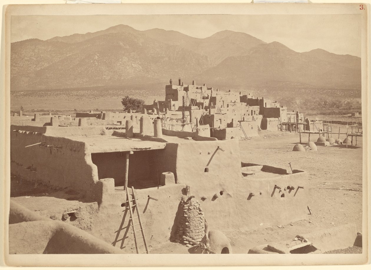 Norte de Taos Pueblo, Nuevo México de John K. Hillers