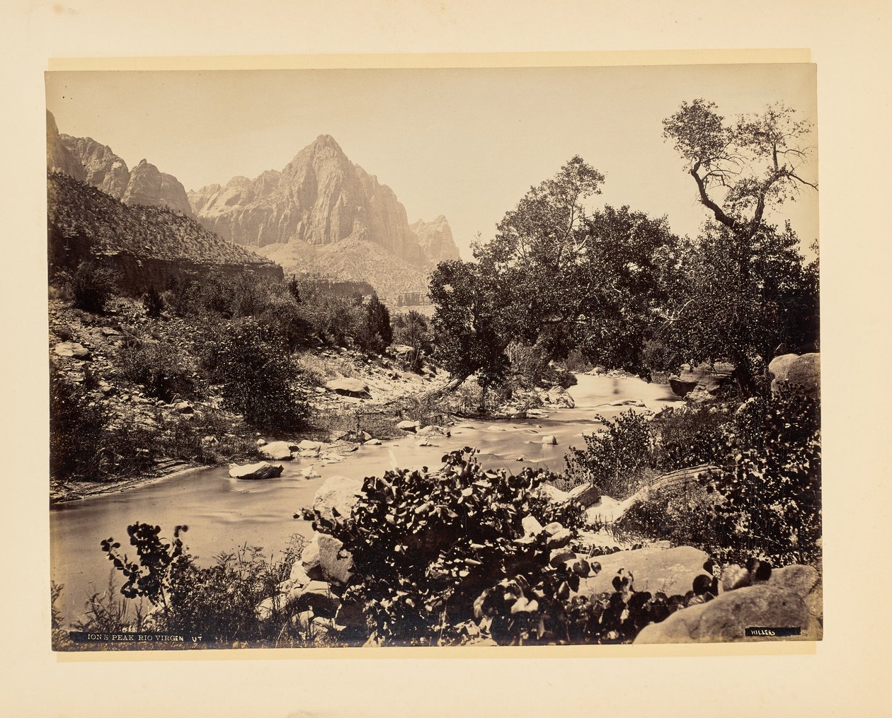 Pico de Zion, Río Virgen, Utah de John K. Hillers