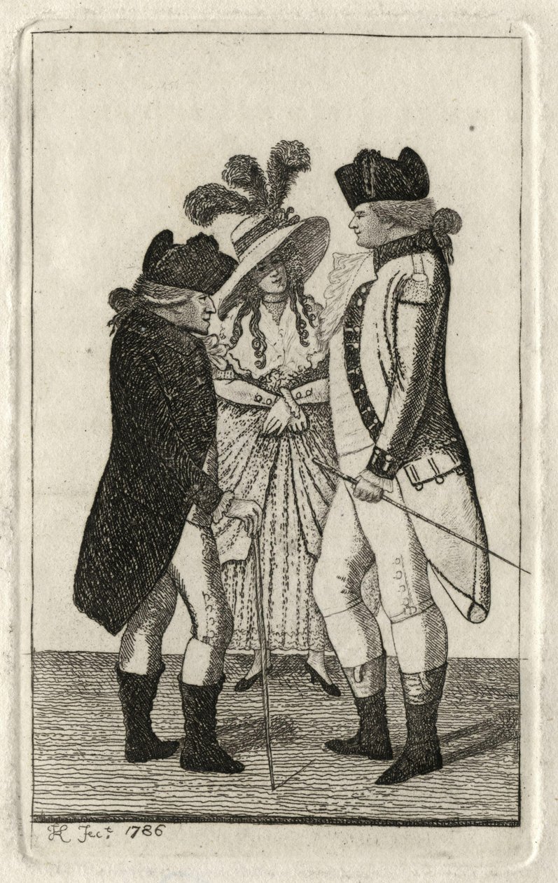 Capitán Page; Capitán Vicars; con un admirador de John Kay de John Kay