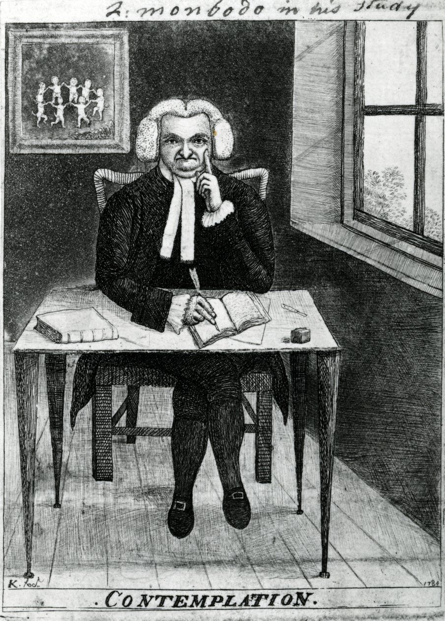 Contemplación - Lord Monboddo en su estudio, 1784 de John Kay