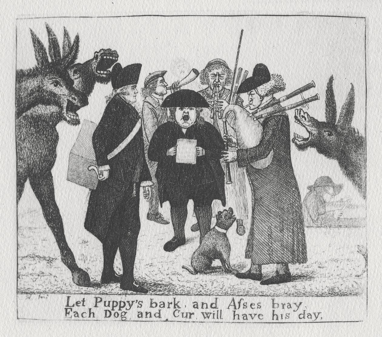 Deja que los cachorros ladren y los burros rebuznen, Cada perro y cur tendrá su día, 1784 de John Kay