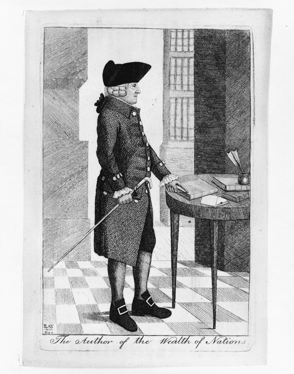 Retrato de Adam Smith 1723-1790 El Autor de La Riqueza de las Naciones, 1790 de John Kay