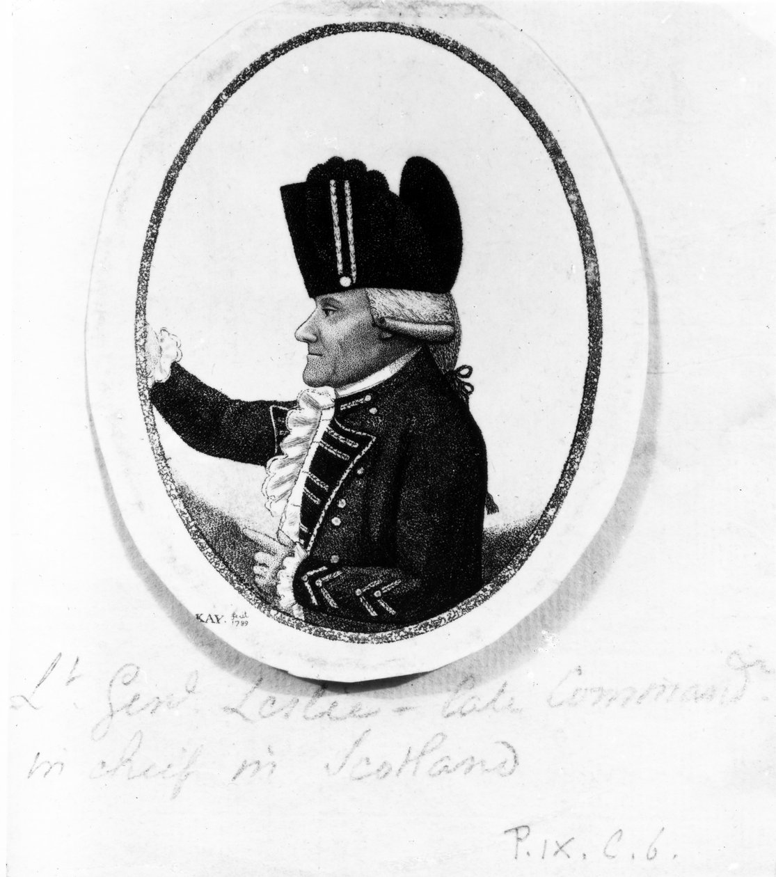 El Hon. Alexander Leslie (Noveno Regimiento de Infantería), ilustración de 
