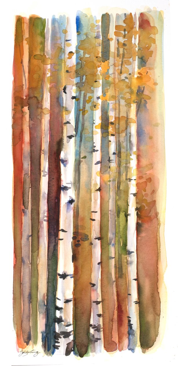 Abedules en otoño, 2013 de John Keeling