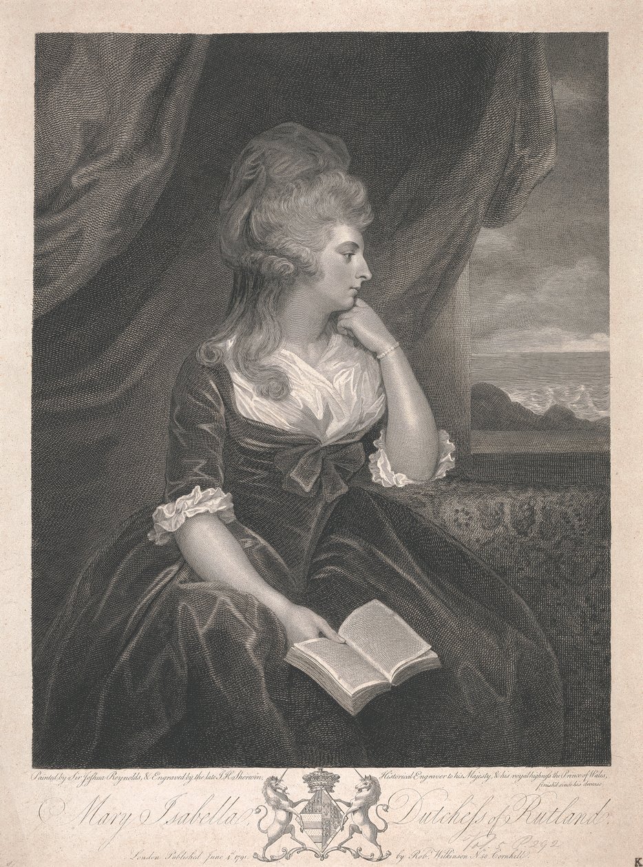 Mary Isabella Manners (de soltera Somerset), duquesa de Rutland de John Keyse Sherwin