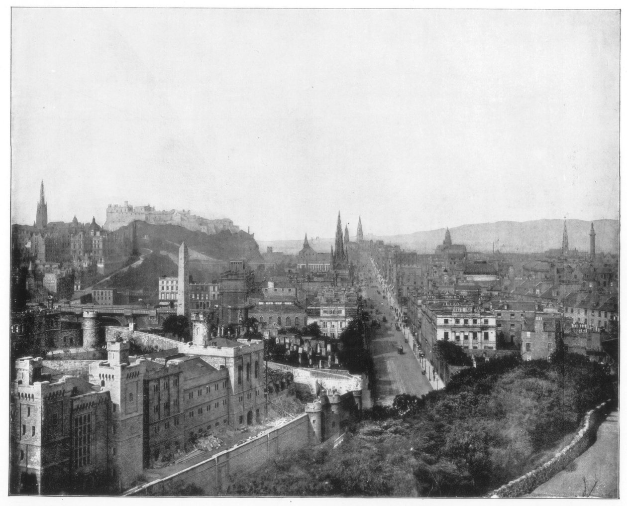 Edimburgo y el Monumento a Scott, finales del siglo XIX de John L. Stoddard
