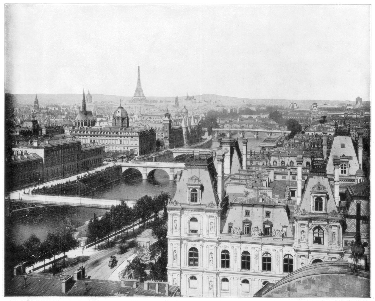 Panorama de París, Francia, finales del siglo XIX de John L. Stoddard